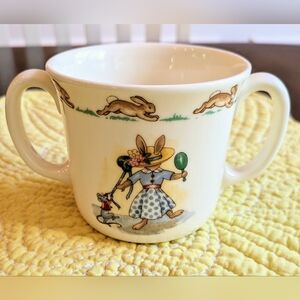 1936 Vintage Royal Doulton Bunnykins Fine Bone China 2 Handle Mug